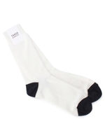 無地クルーソックス/ホワイト(001)