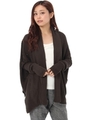 【WEB限定SALE 9/16 18:00?9/26 10:00】【AZUL ENCANTO】シルク入ボリュームカーディガン/C.GRY