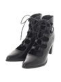 【AZUL by moussy】ワイドヒールレースアップパンプス/BLK