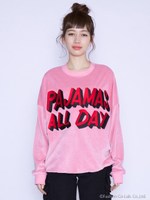 pajamas all day velor sweater/PINK