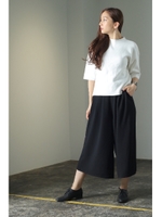【AZUL by moussy】12G天竺接結H/N5分プルオーバー/O/WHT