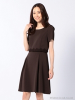 ケミカルレースセミフレアーOP/グレイッシュピンク