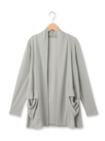 ドレープポケットノーボタンカーディガン/ホワイト(001)