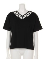 ネックカットラインTOPS/KHAKI
