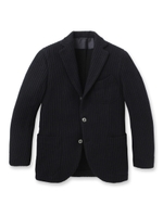 ラッセルケーブル編みジャケット/ネイビー(093)