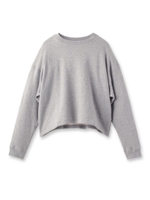 度詰裏毛ドロップショルダープルオーバー/グレー(012)