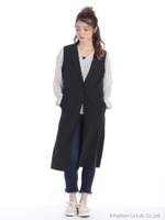 サージロングジレ/クロ