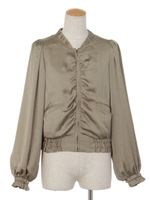 ソデボリュームフワブルゾン/カーキ