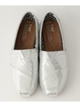 TOMS グリッタースリッポン/Silver
