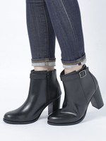 アンクルベルトショートブーツ/L/ブラウン