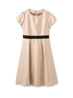 パールビジュー切り替えワンピース/ブラック(519)