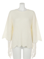 【ANAP】裾スカラッププルオーバー/BK