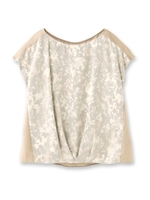 レオパードサテンブラウス/ボルドー(164)