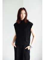 【AZUL by moussy】リブニットキャップスリーブプルオーバー/O/WHT