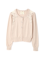 《EDIT COLOGNE》レースジュエルカーディガン/ホワイト(031)