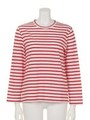 【BED&BREAKFAST】CATIONIC BORDER Crew neck/NAVY