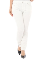 【AZUL ENCANTO】カットデニムボーイフィットスキニーパンツ/WHT