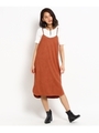 カットソー×スエードキャミワンピースSET/レンガ(069)