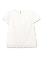 花柄ジャカードスカラップブラウス/ホワイト系(003)