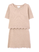 SCALLOP KNIT-UP/ブラック(010)