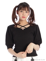 フロントクロスプチローズアクリルテレコTOPS/ピンク