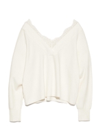 レースインニットプルオーバー/GRY