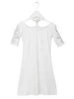 ローズチョーカーワンピ/ホワイト