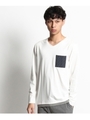 裾レイヤード長袖Tシャツ/ホワイト(002)