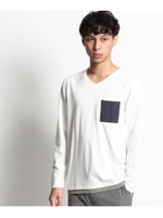 裾レイヤード長袖Tシャツ/ホワイト(002)