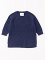 アンゴラサイドスリットクルーネック/NAVY