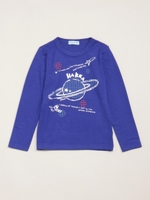 スペースプリント 長袖Tシャツ/チャコール