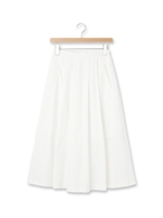 ハイウエストミディ丈スカート/オフホワイト(003)