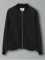 バックレースギャザーブルゾン/ブラック