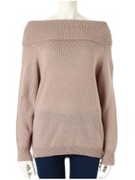 オフショルニットトップス/ベビーピンク