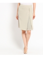 ハマーサテンプリーツスカート/ダークブラウン(043)