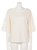 【Omekashi】起毛カノコ袖ギャザープル/BLACK