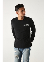 【AZUL by moussy】STARTERロゴ刺繍ポケット長袖Ｔ/BLK