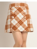 【LIZ LISA】チェック台形スカート/ベージュ