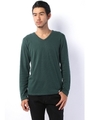 【WEB限定SALE 9/16 18:00?9/26 10:00】【AZUL by moussy】HOTタックフライスVネック長袖T/D/GRN