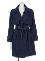 【anap mimpi】デニムトレンチジャケット/BL