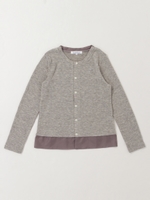 ハートモチーフ ニットソーカーディガン/ピンク