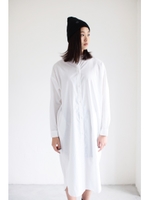 【AZUL by moussy】タイプライター長袖ロングシャツ/NVY