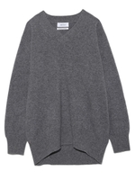 カシミヤ100％Vネックニット/WHT