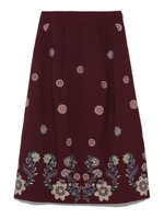 刺繍ロングスカート/BEG