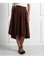 テールカットグランスカート/ブラウン(042)