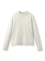 [L]ラメ混ハイネックニット/ライトグリーン(021)