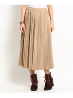 ◆ピーチスキンプリーツスカート/ベージュ(052)