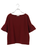フレアスリーブプルオーバー/ボルドー