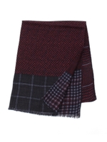 ウールプリントチェック/ボルドー(064)