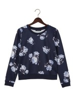 花柄プリントTOPS/オフホワイト/グレー